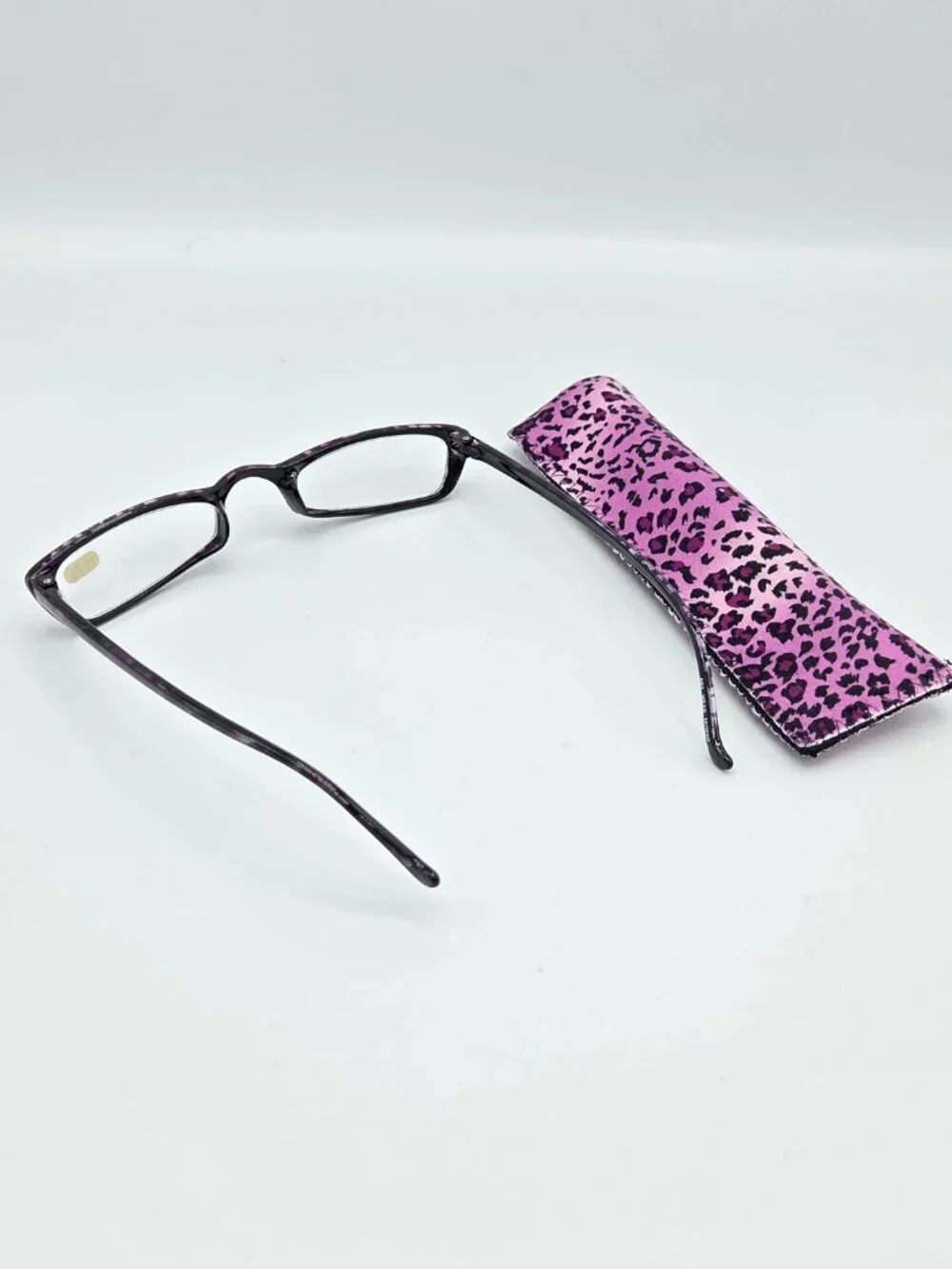 Reading Glasses with Matching Case - Purple Leopard Print